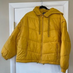 Zara Puffer Coat with Removable Sleeves